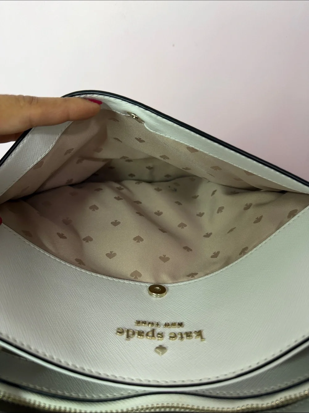 kate spade Beige, White & Black Colorblock Tote